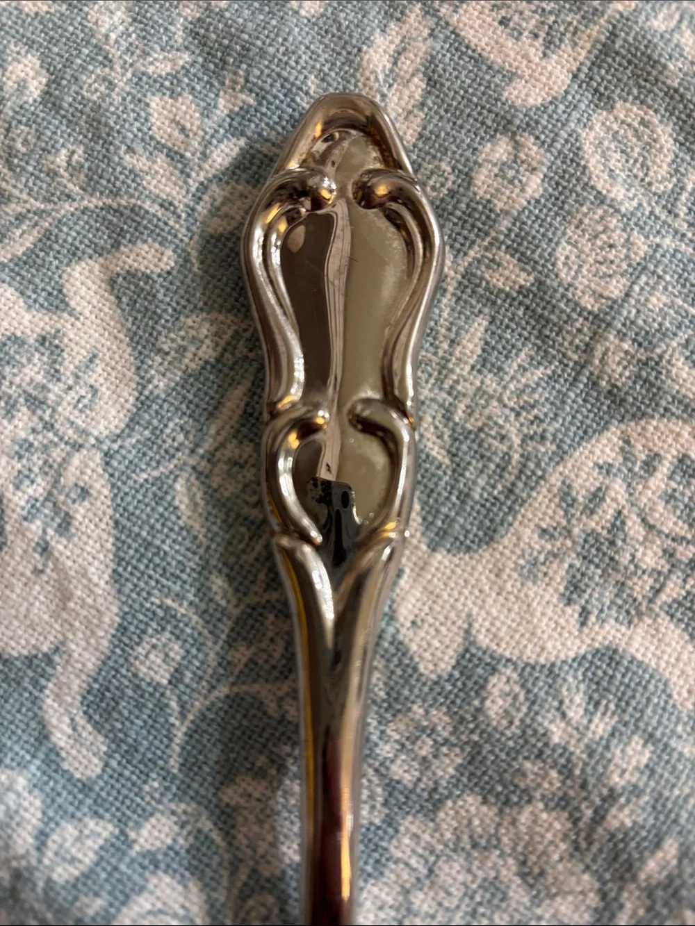 Vintage Silver-Plated Cake Server with Ornate Floral